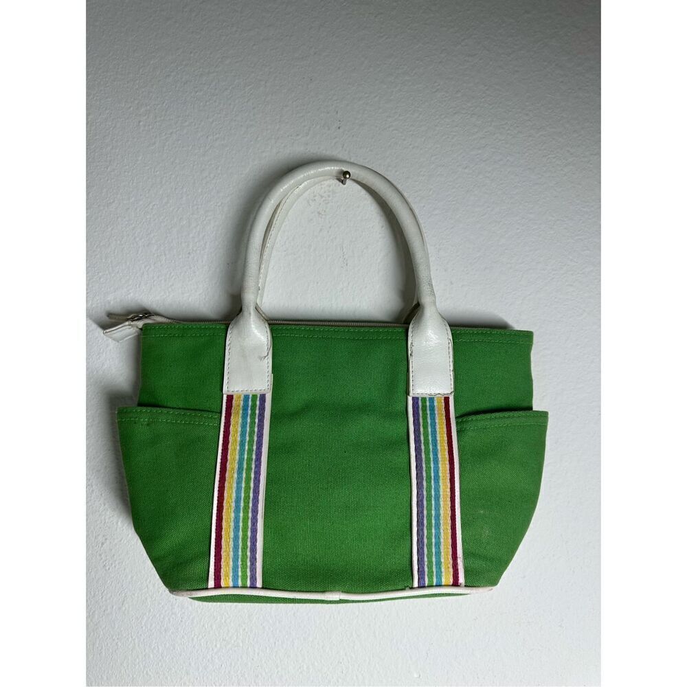 Rare Women’s Bohemian Green Canvas Hand Bag
